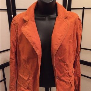 Orange Corduroy jacket by the Loft